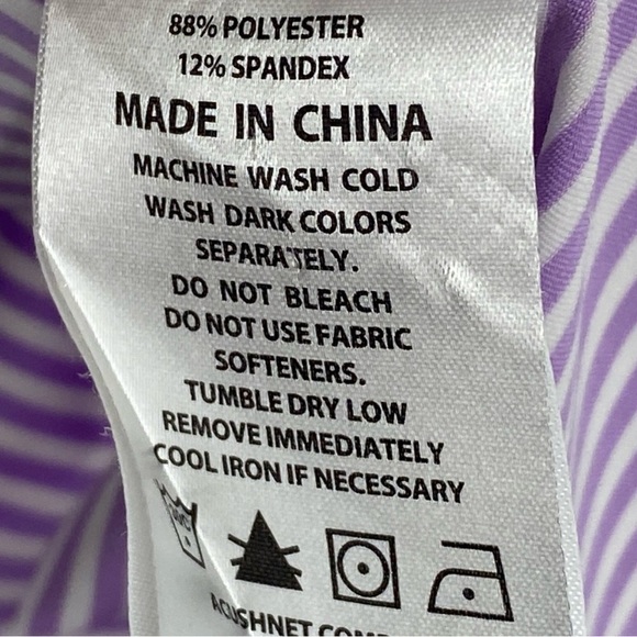 FootJoy Performance Polo Short Sleeve Large Purple White Striped Golf Shirt - Picture 8 of 12